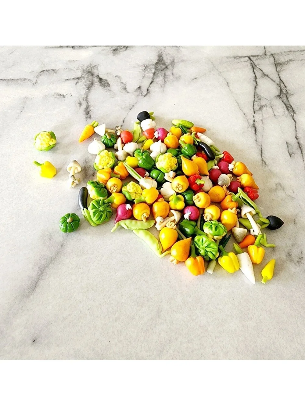 Miniature Dollhouse Vegetables Fresh Produce Food 1:12 Scale 10pcs
